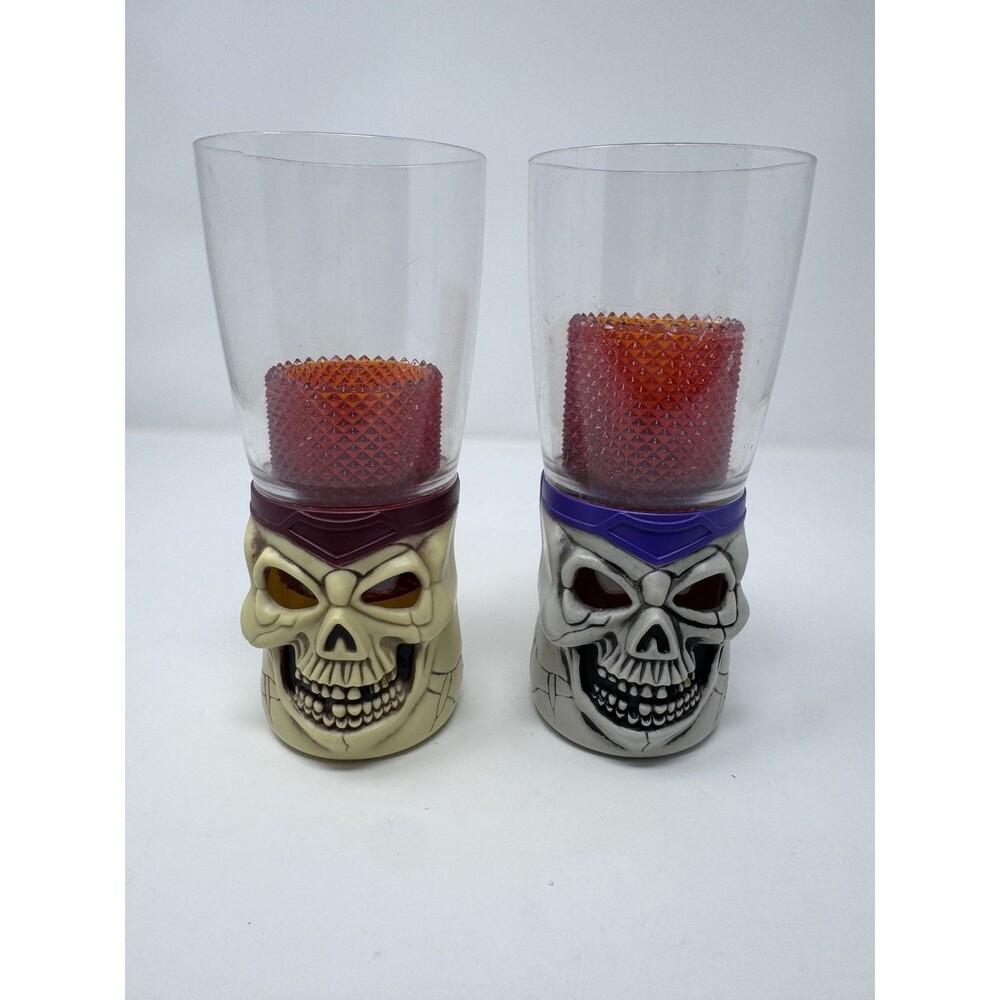 Vintage Easter Unlimited Inc Skull Votive Candle Holders Set of 2 Halloween